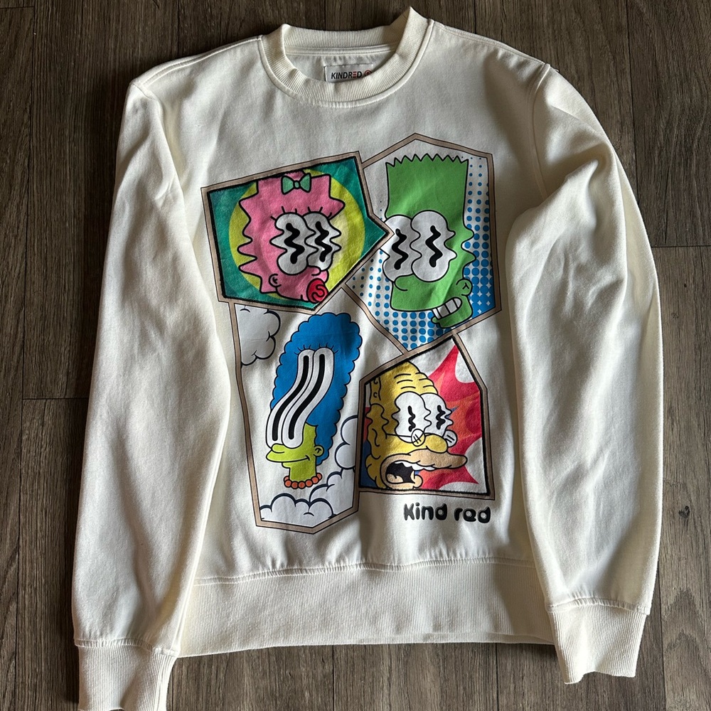 White Graphic Sweater